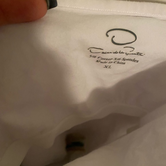 oscar de la rent white built in bra cami - Picture 3 of 4